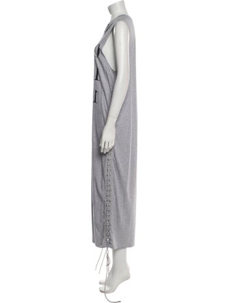 McQ Alexander McQueen Graphic Print Midi Length Dress