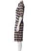 McQ Alexander McQueen Plaid Print Midi Length Dress