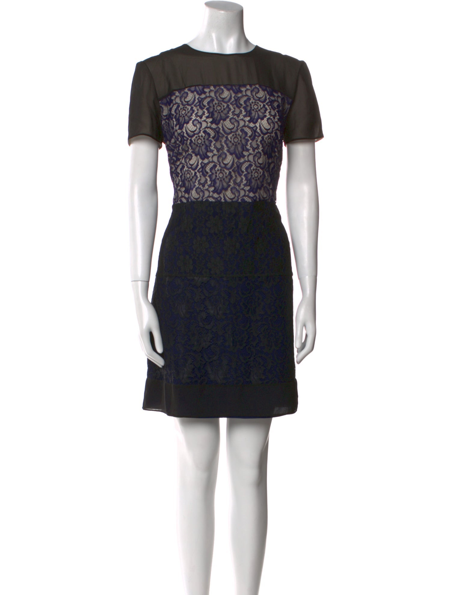 McQ Alexander McQueen Lace Pattern Mini Dress