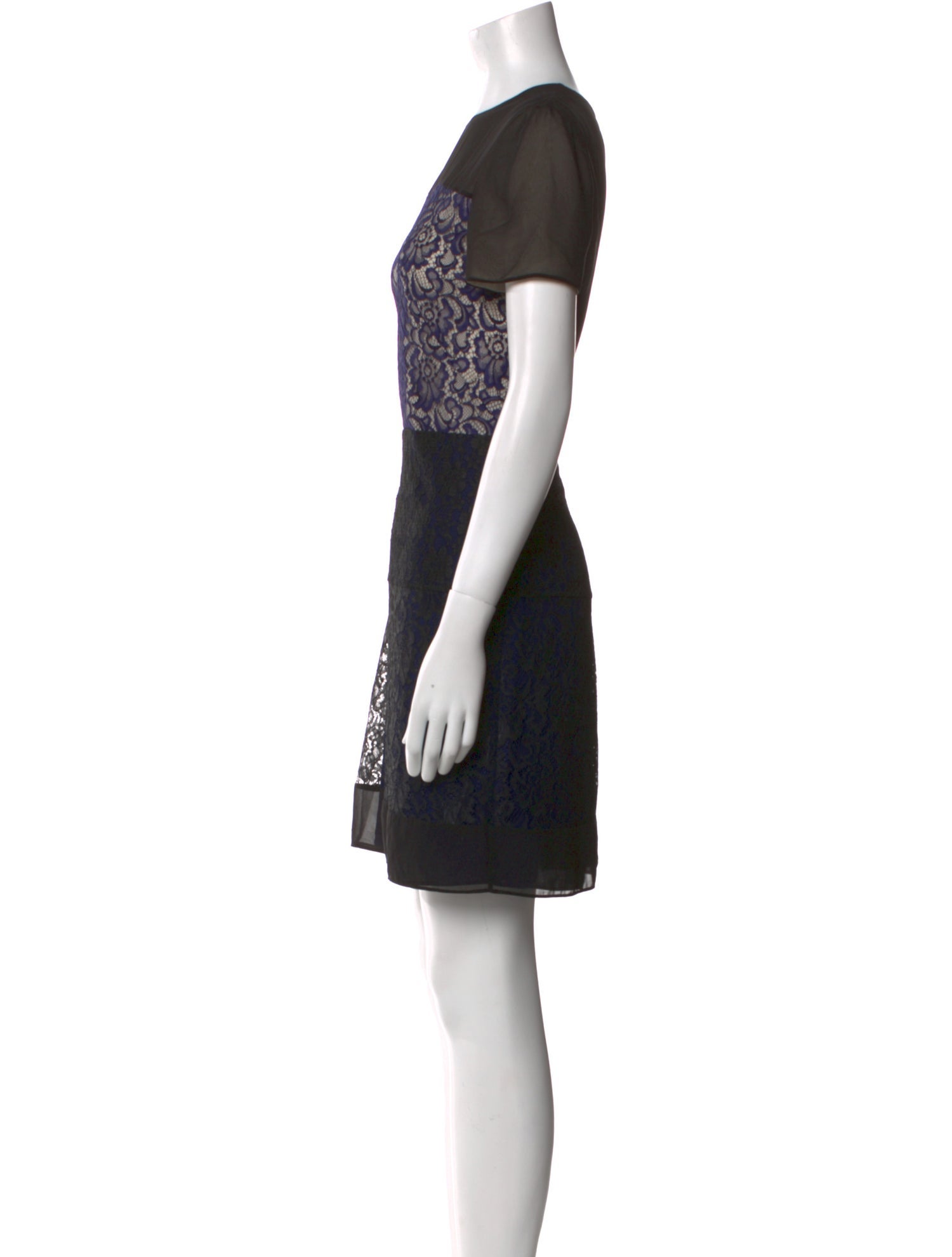 McQ Alexander McQueen Lace Pattern Mini Dress