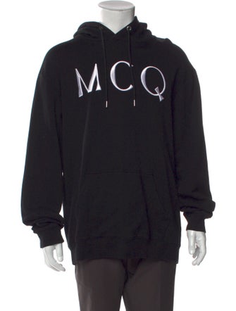 McQ Alexander McQueen Graphic Print Crew Neck Hoodie