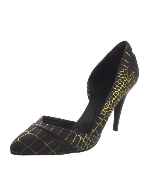 McQ Alexander McQueen Leather Printed D'Orsay Pumps