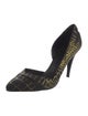 McQ Alexander McQueen Leather Printed D'Orsay Pumps