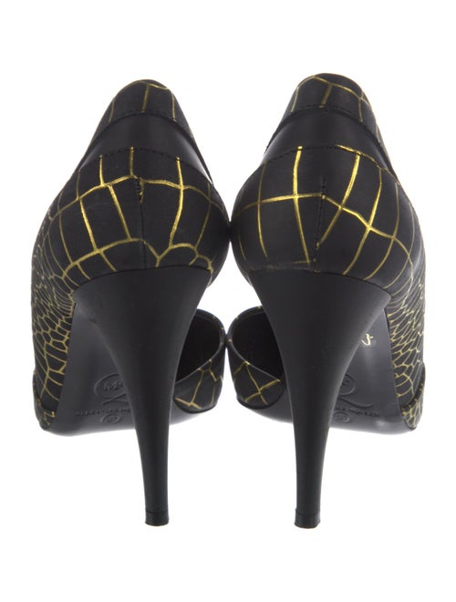 McQ Alexander McQueen Leather Printed D'Orsay Pumps