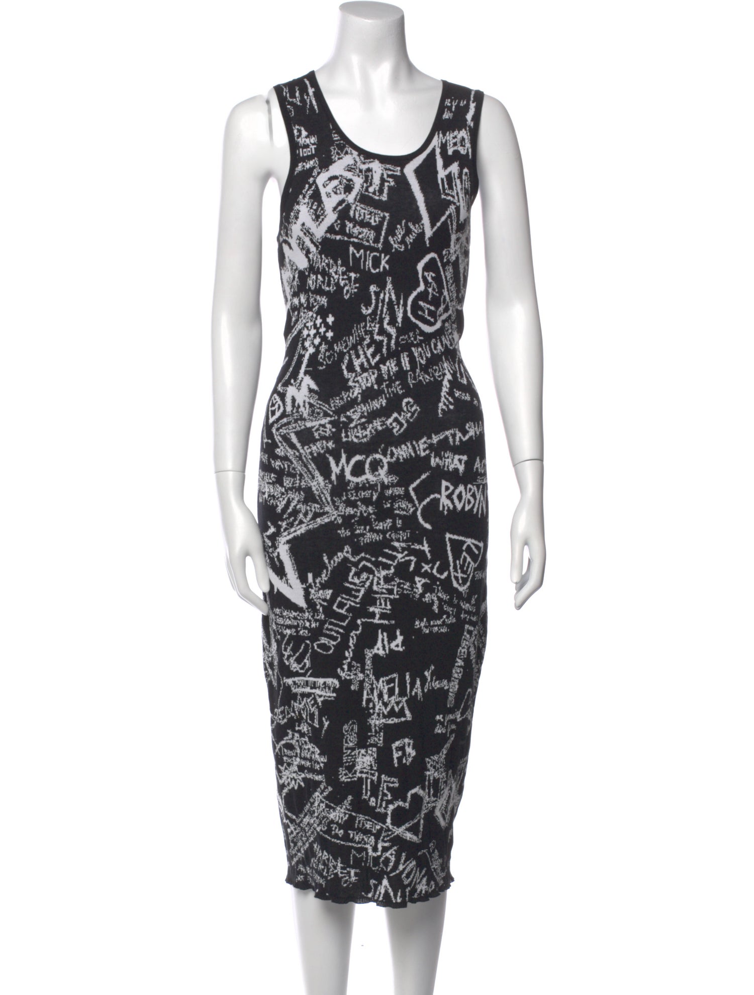 McQ Alexander McQueen Printed Midi Length Dress