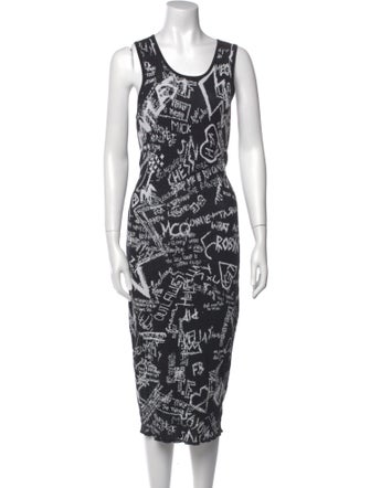 McQ Alexander McQueen Printed Midi Length Dress