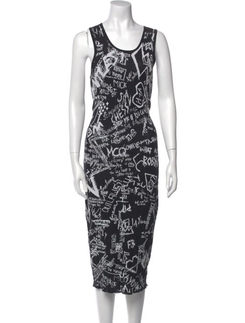 McQ Alexander McQueen Printed Midi Length Dress