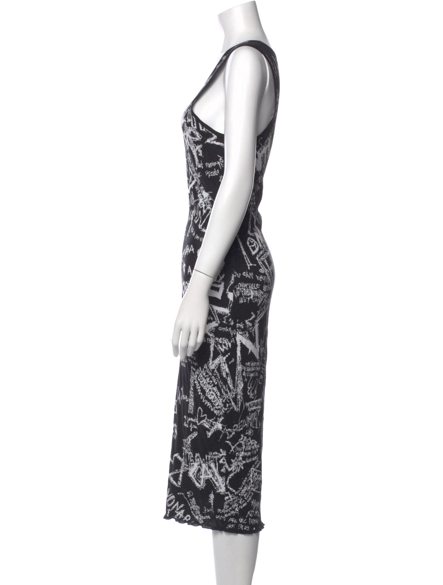 McQ Alexander McQueen Printed Midi Length Dress