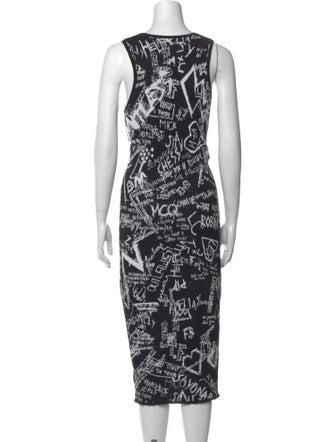 McQ Alexander McQueen Printed Midi Length Dress