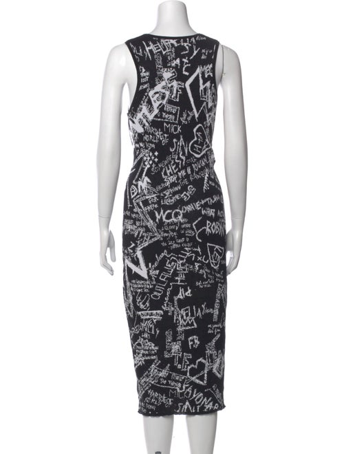 McQ Alexander McQueen Printed Midi Length Dress