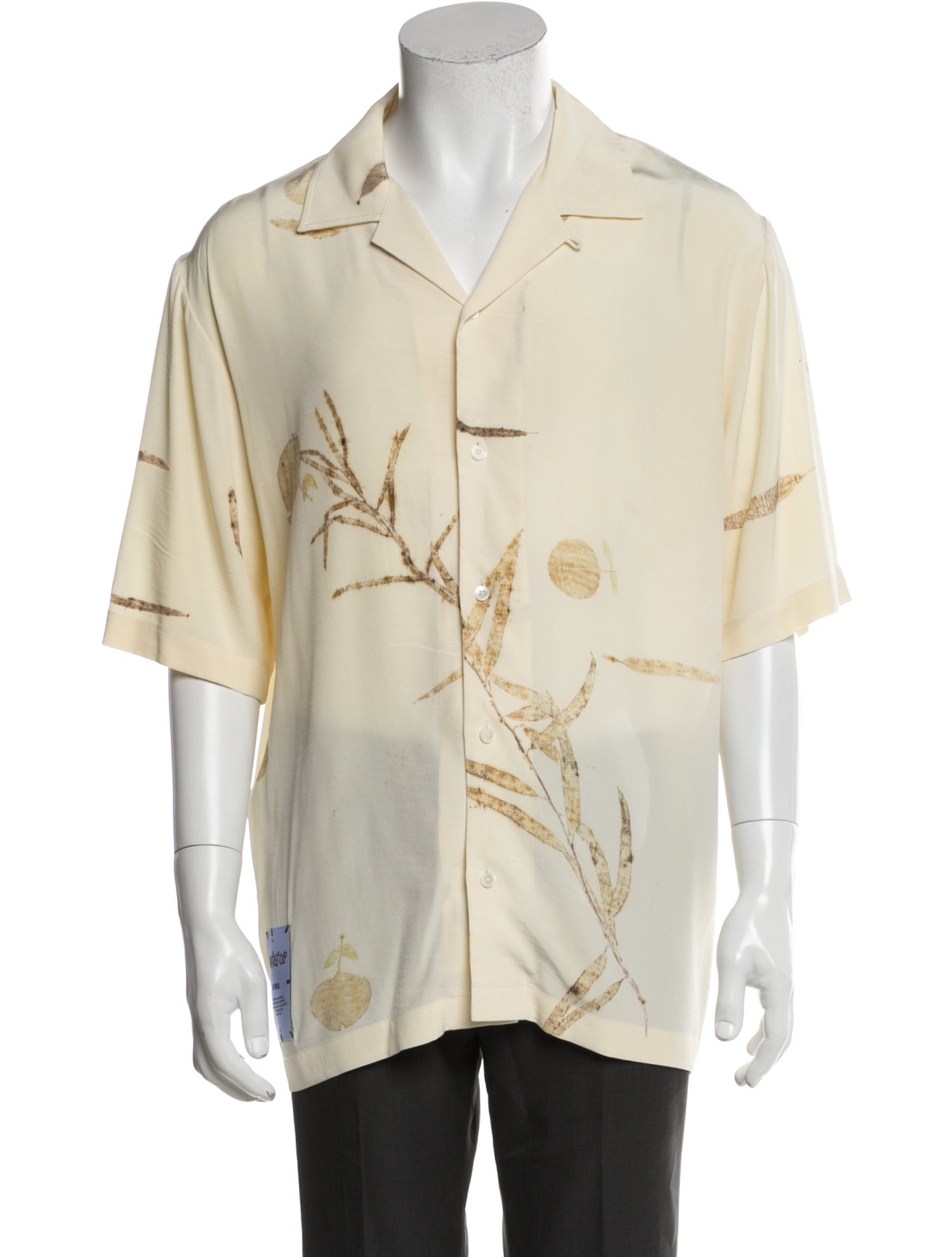 McQ Alexander McQueen Silk Graphic Print Shirt