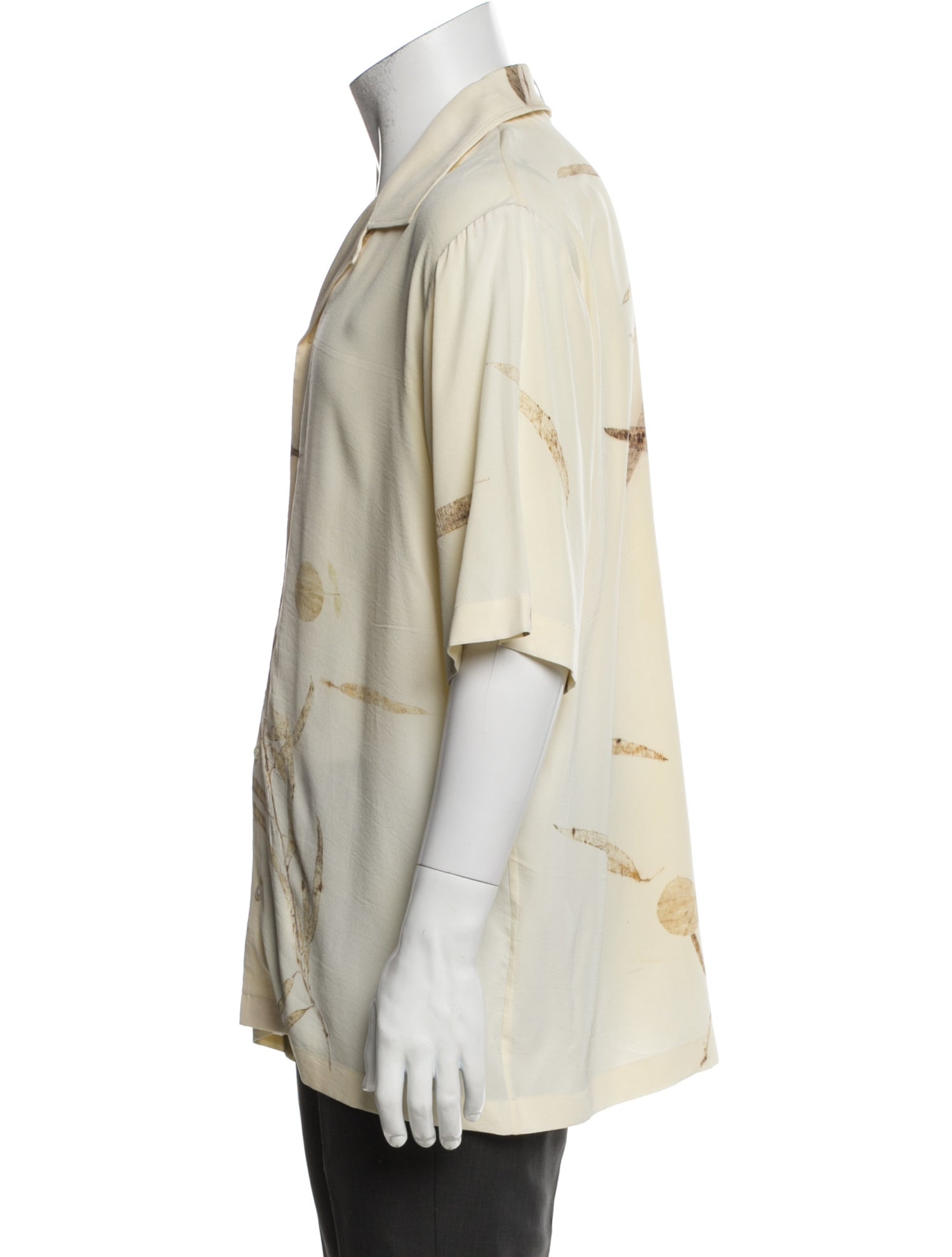 McQ Alexander McQueen Silk Graphic Print Shirt