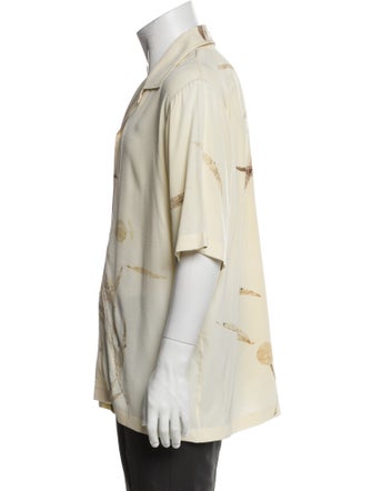 McQ Alexander McQueen Silk Graphic Print Shirt