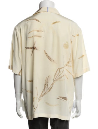 McQ Alexander McQueen Silk Graphic Print Shirt