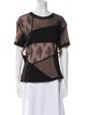 McQ Alexander McQueen Bateau Neckline Short Sleeve Blouse