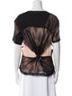 McQ Alexander McQueen Bateau Neckline Short Sleeve Blouse