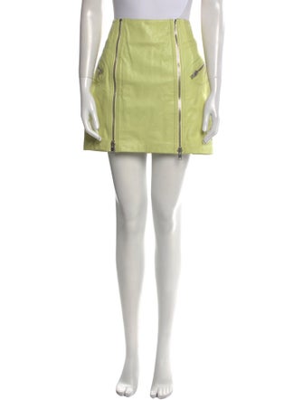 McQ Alexander McQueen Leather Mini Skirt