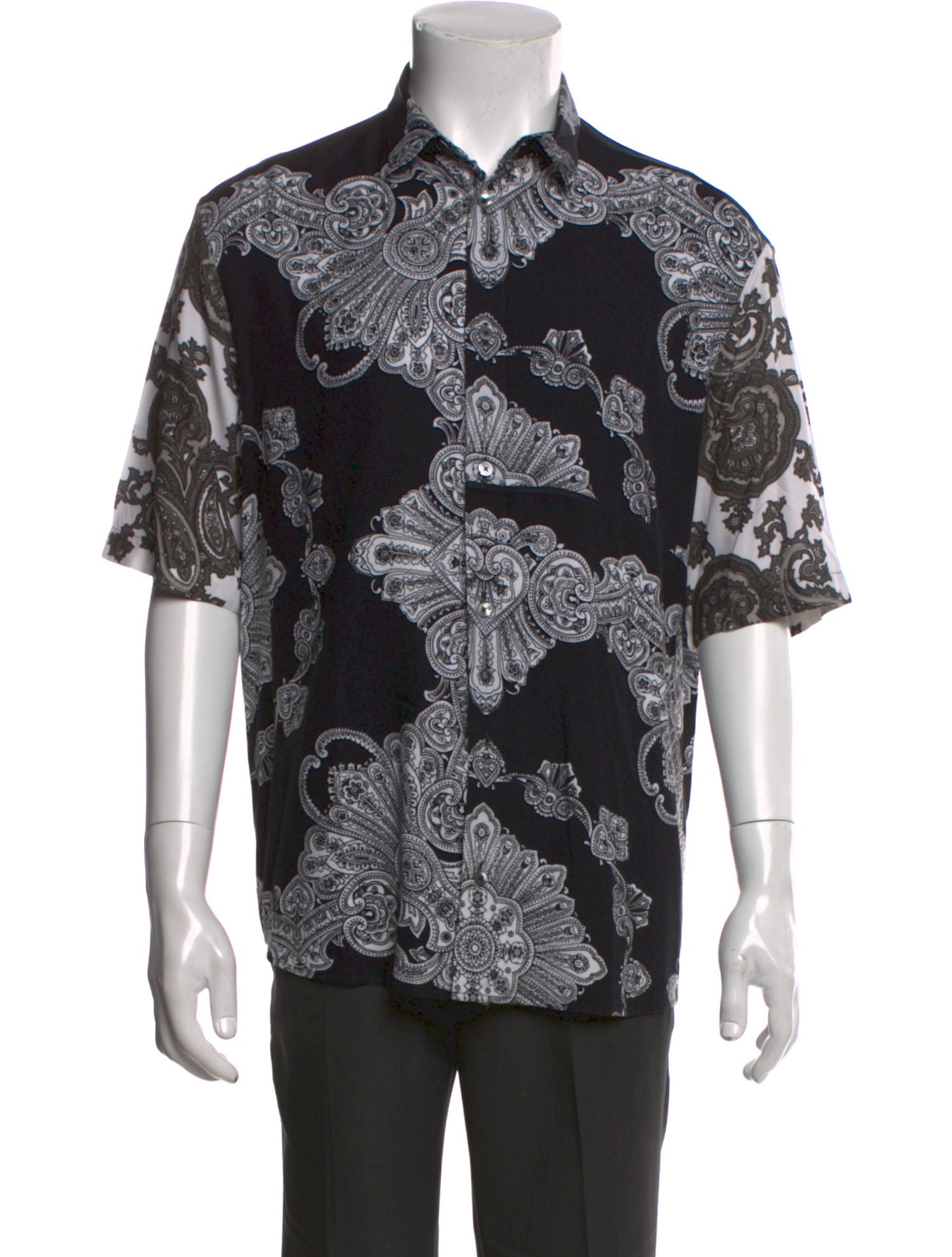 McQ Alexander McQueen Floral Print Short Sleeve Shirt