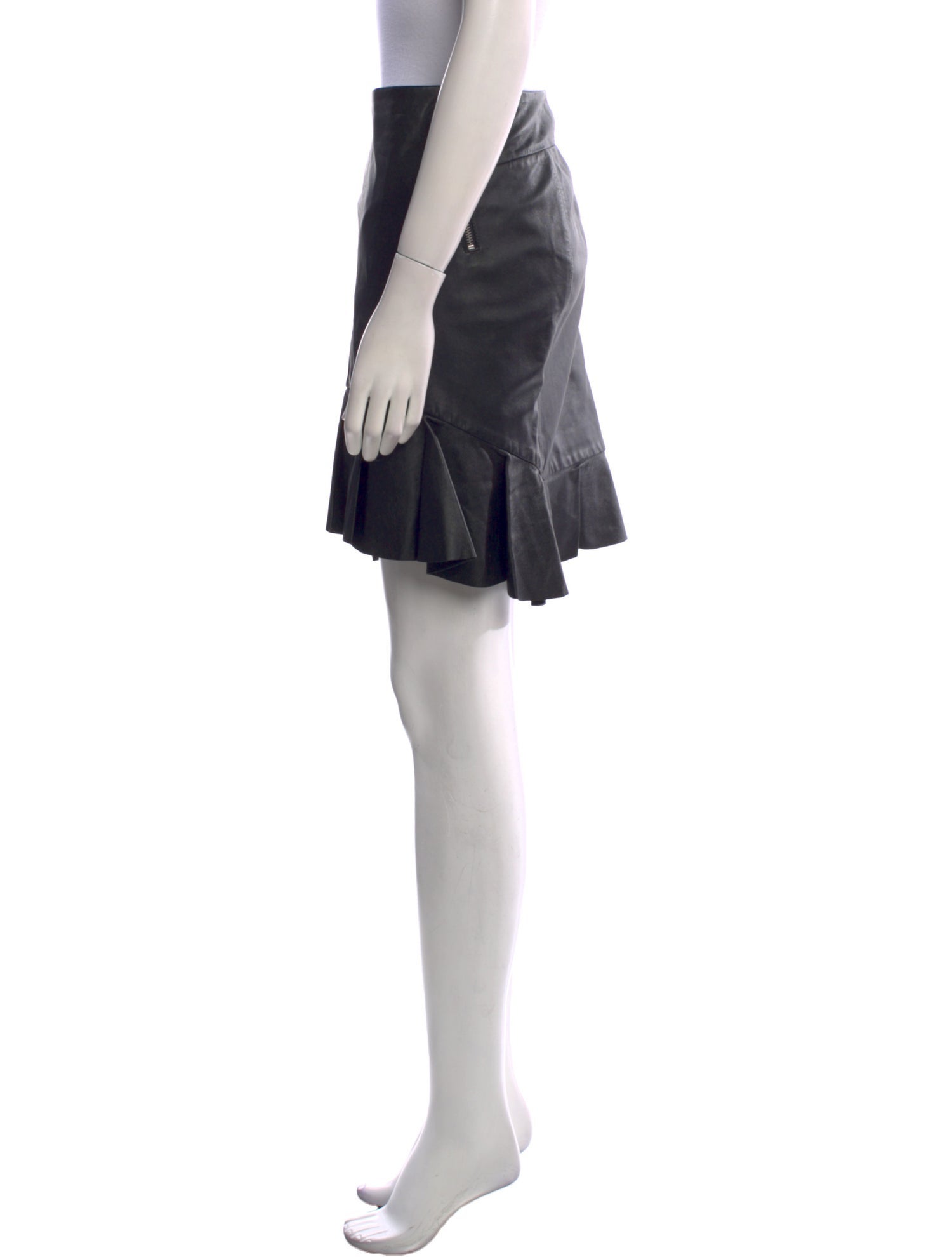 McQ Alexander McQueen Leather Knee-Length Skirt