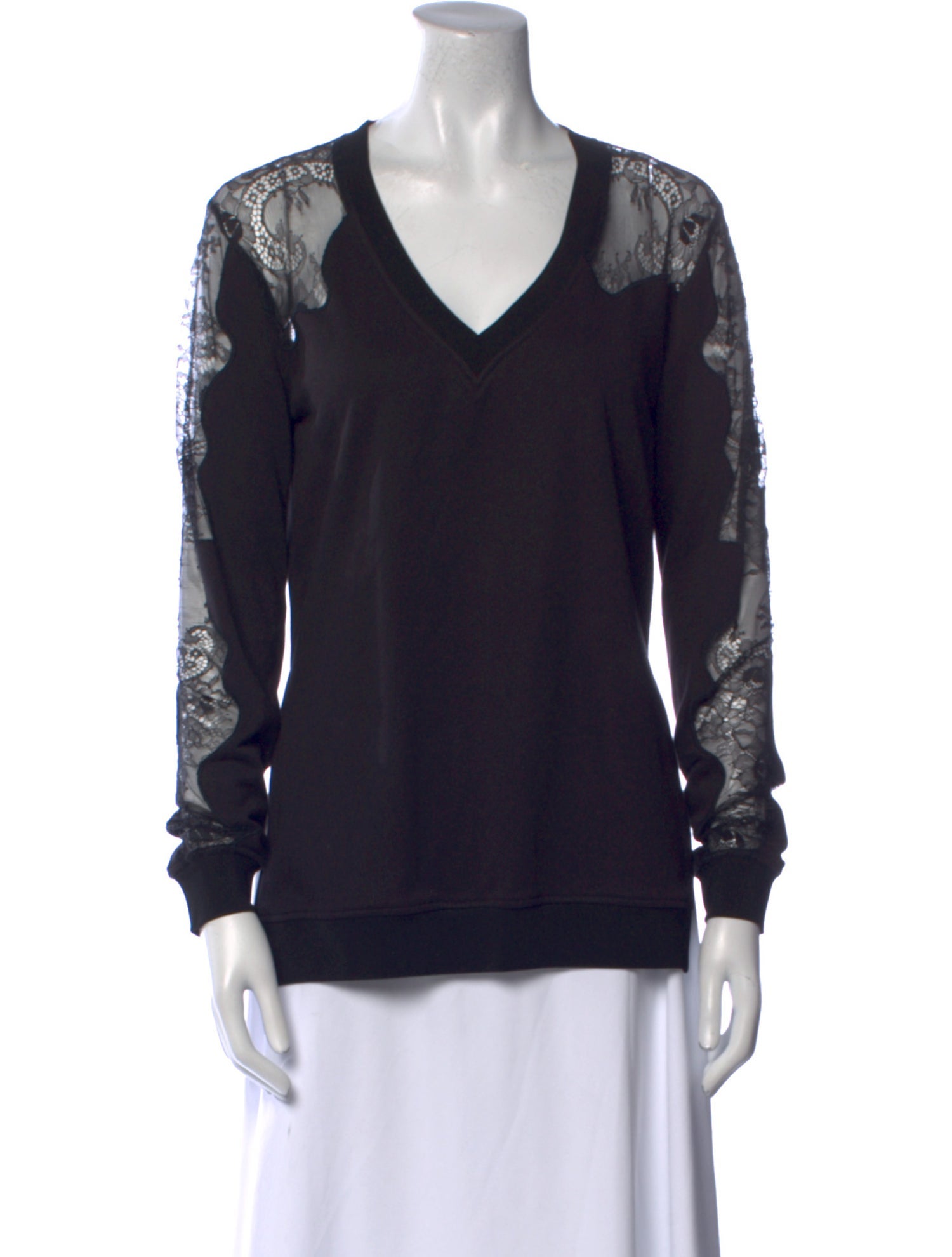 McQ Alexander McQueen V-Neck Long Sleeve Sweatshirt