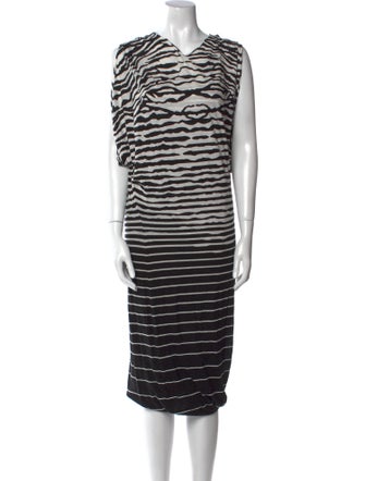McQ Alexander McQueen Striped Knee-Length Dress