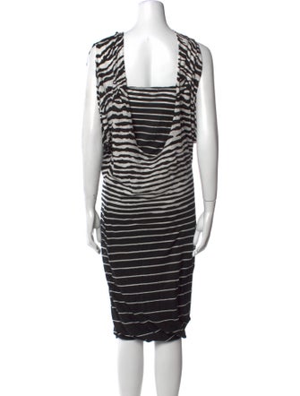 McQ Alexander McQueen Striped Knee-Length Dress