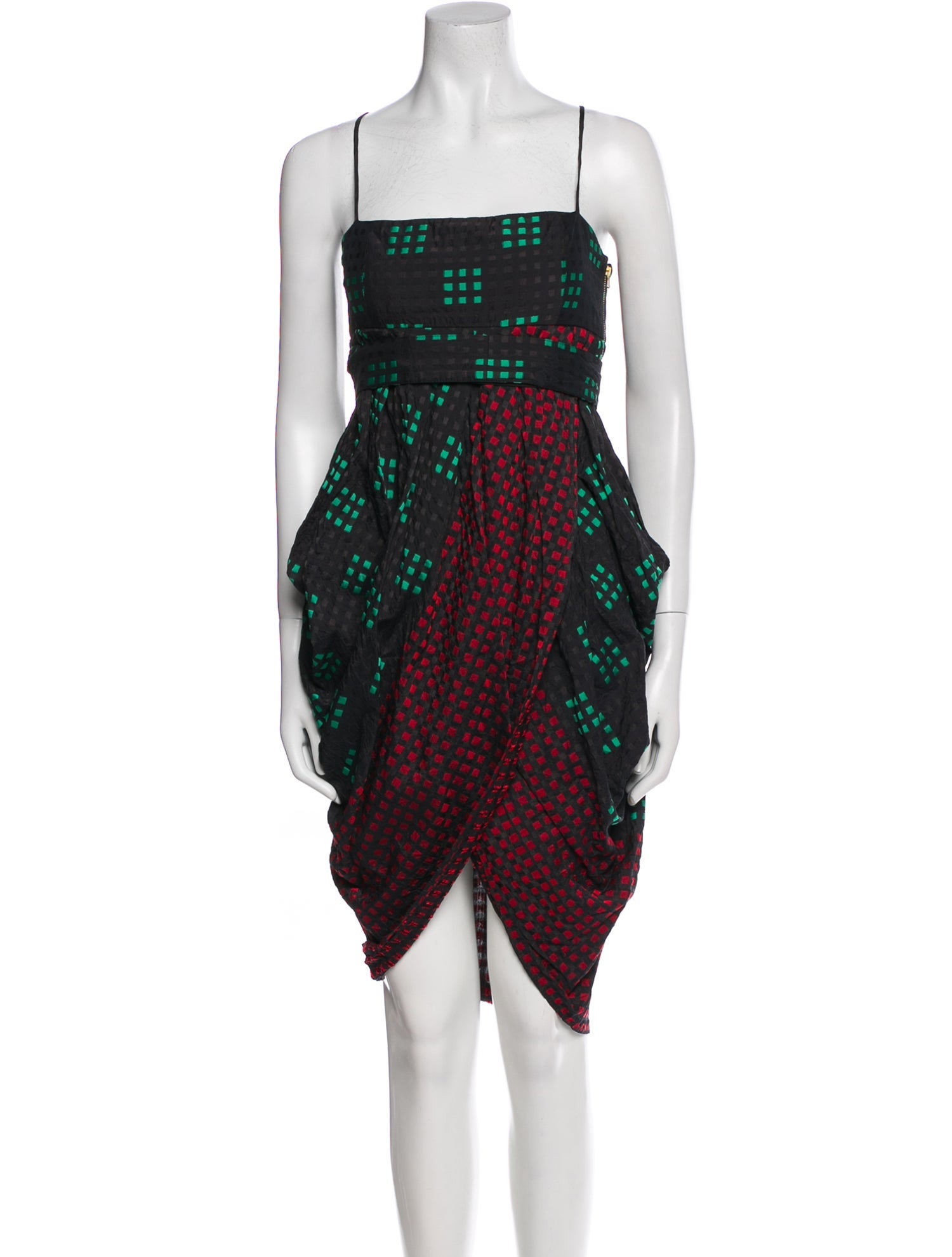 McQ Alexander McQueen Polka Dot Print Midi Length Dress