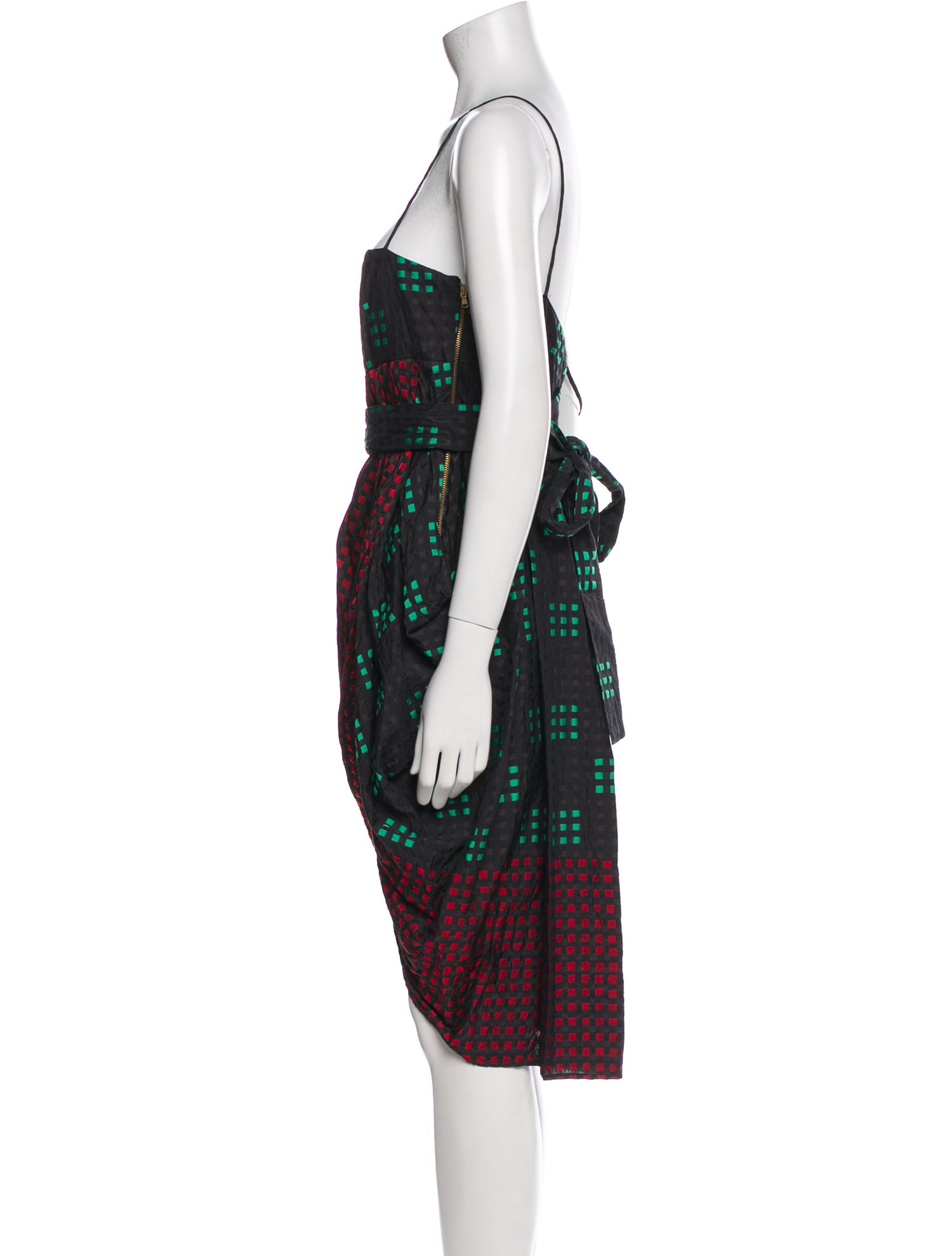 McQ Alexander McQueen Polka Dot Print Midi Length Dress