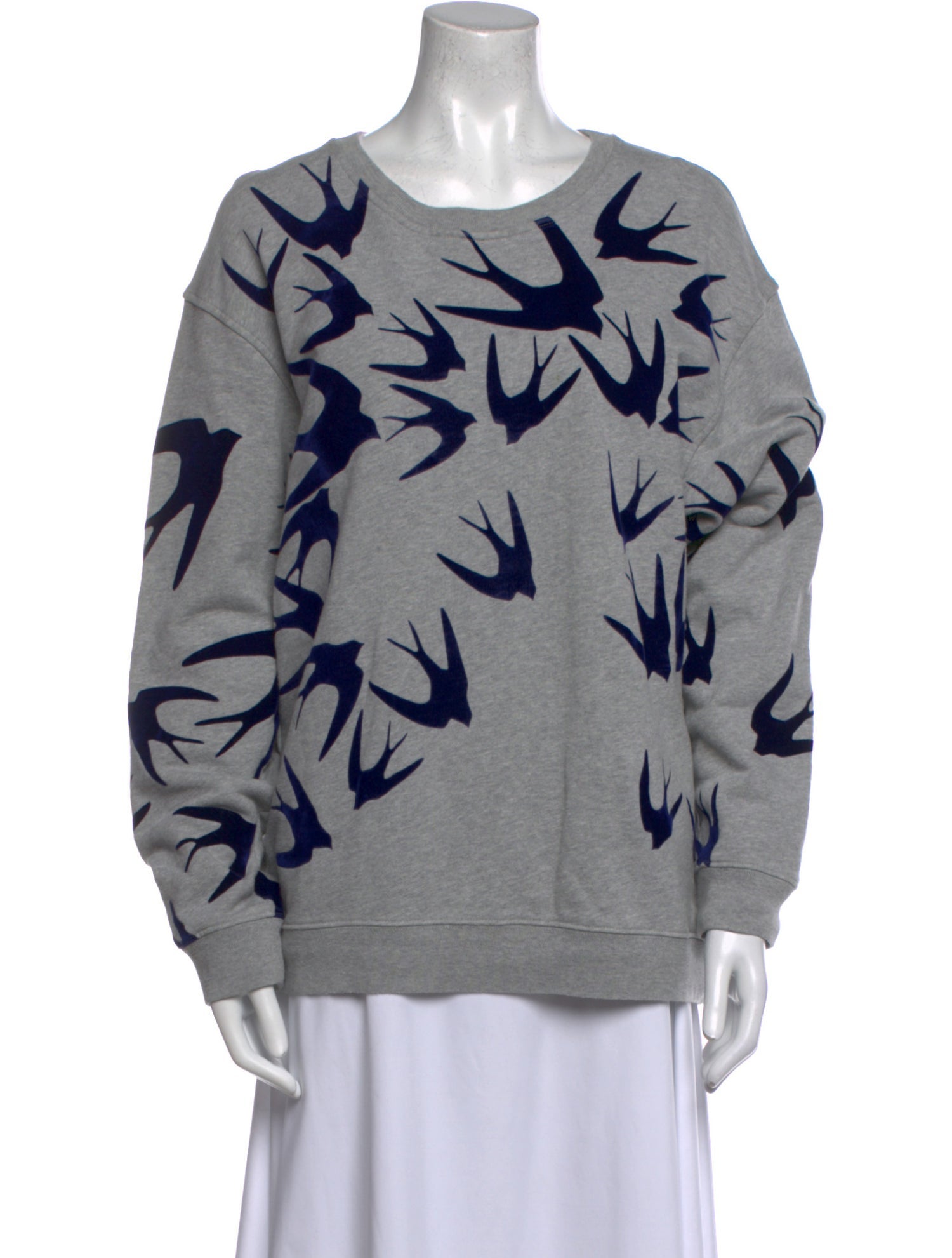 McQ Alexander McQueen Printed Bateau Neckline Sweatshirt