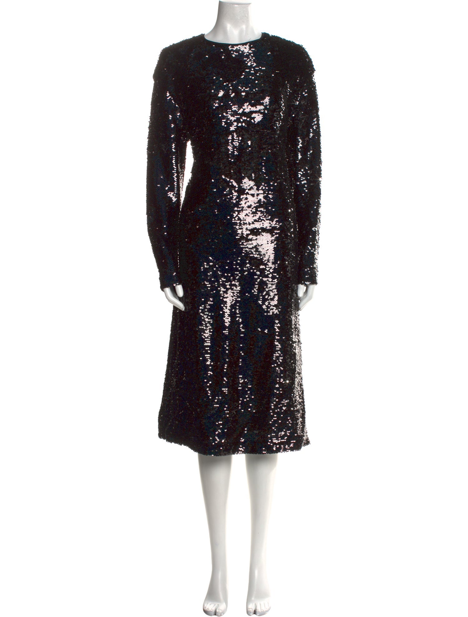 McQ Alexander McQueen Crew Neck Midi Length Dress