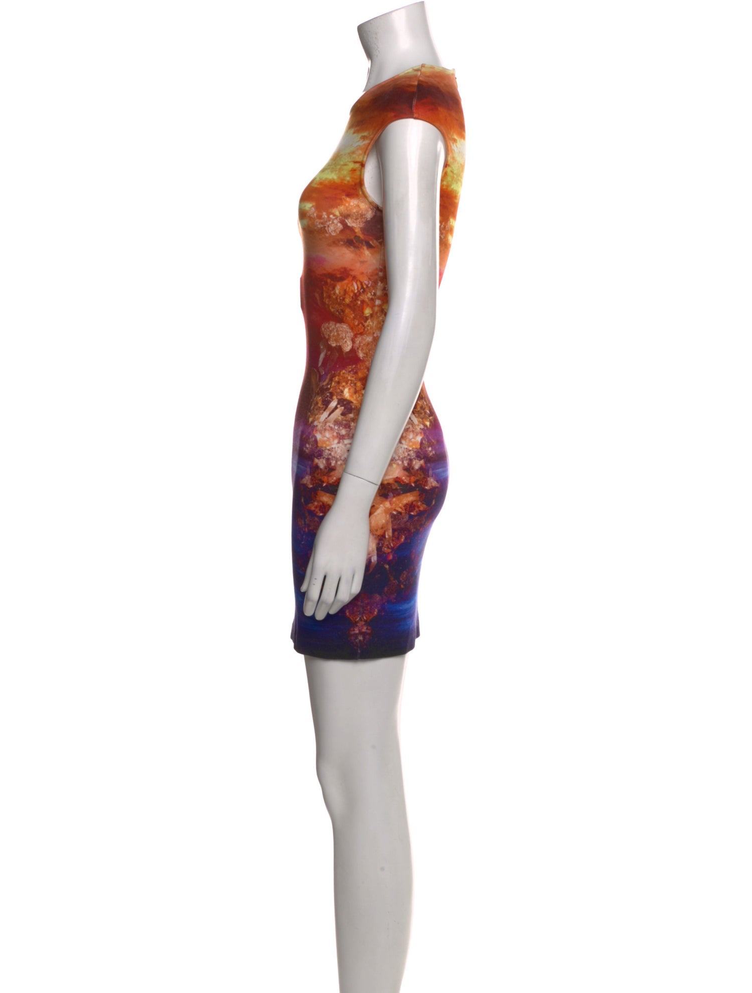 McQ Alexander McQueen Printed Mini Dress