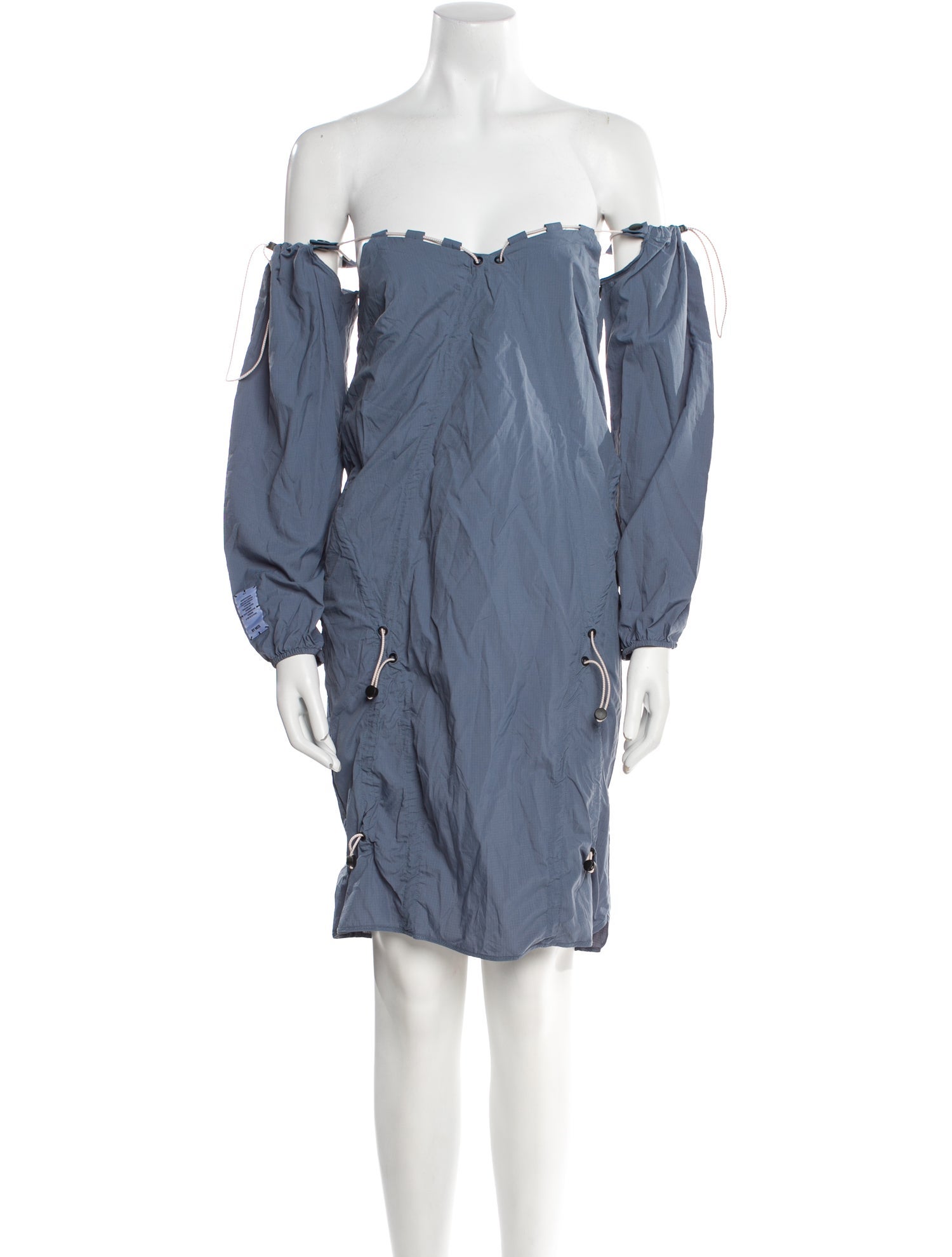 McQ Alexander McQueen Off-The-Shoulder Mini Dress