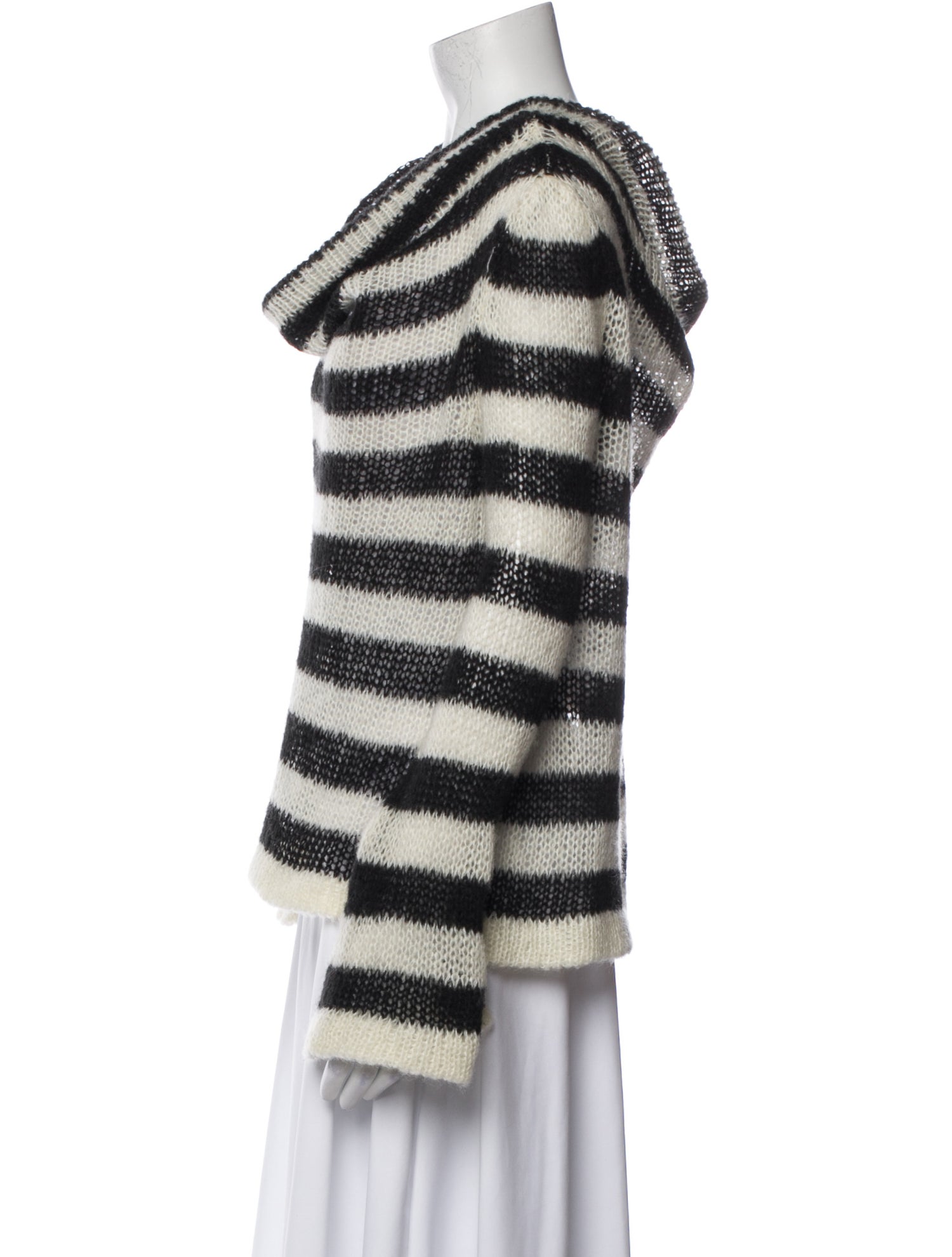 McQ Alexander McQueen Striped Cowl Neck Sweater