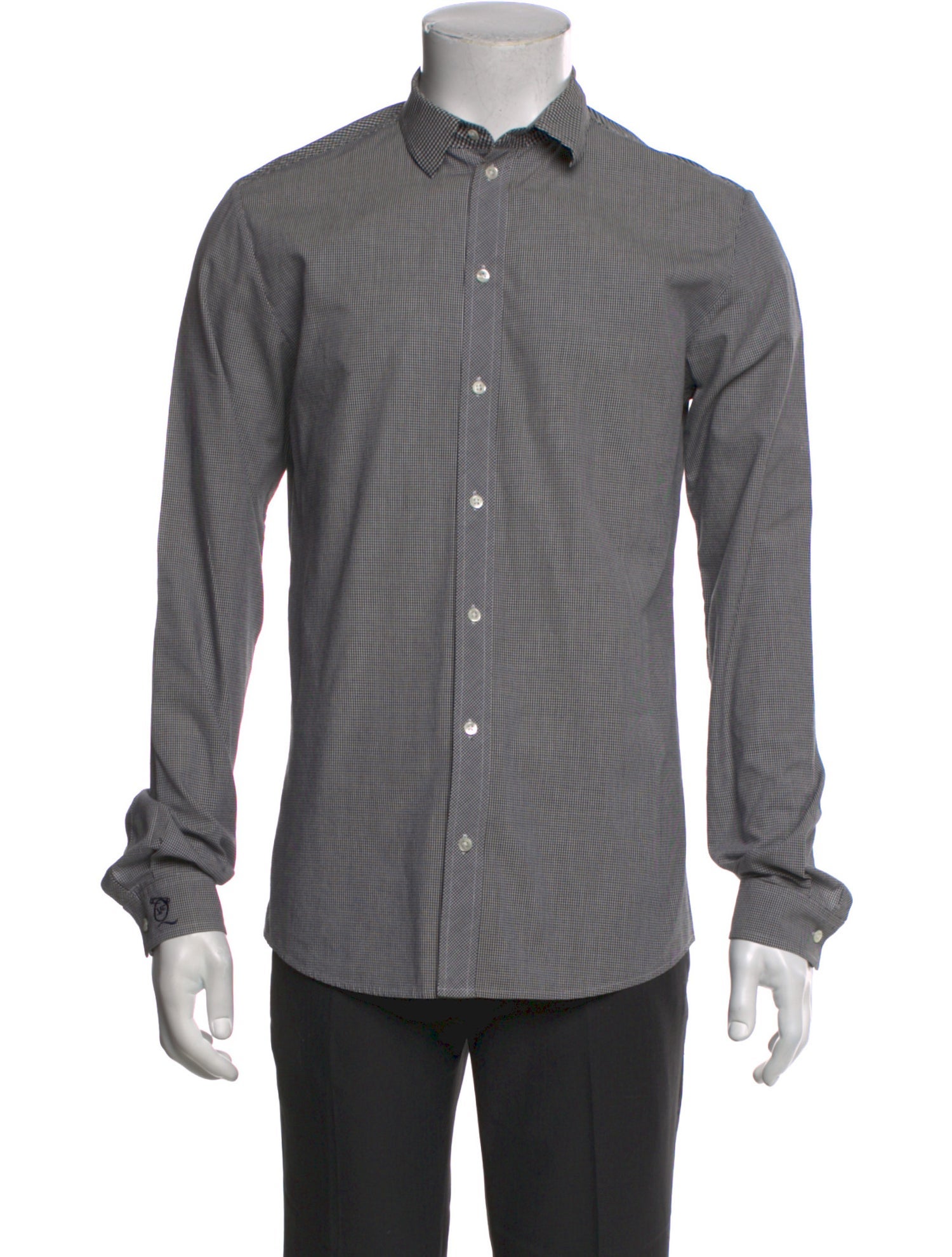 McQ Alexander McQueen Striped Long Sleeve Dress Shirt