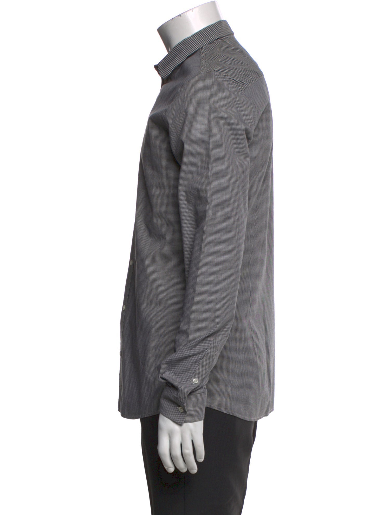 McQ Alexander McQueen Striped Long Sleeve Dress Shirt