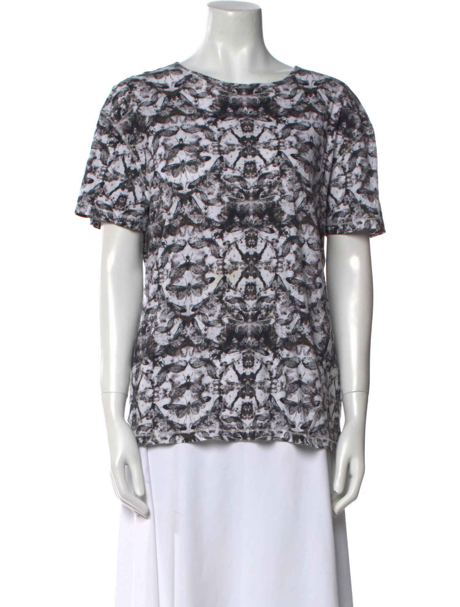 McQ Alexander McQueen Printed Scoop Neck T-Shirt