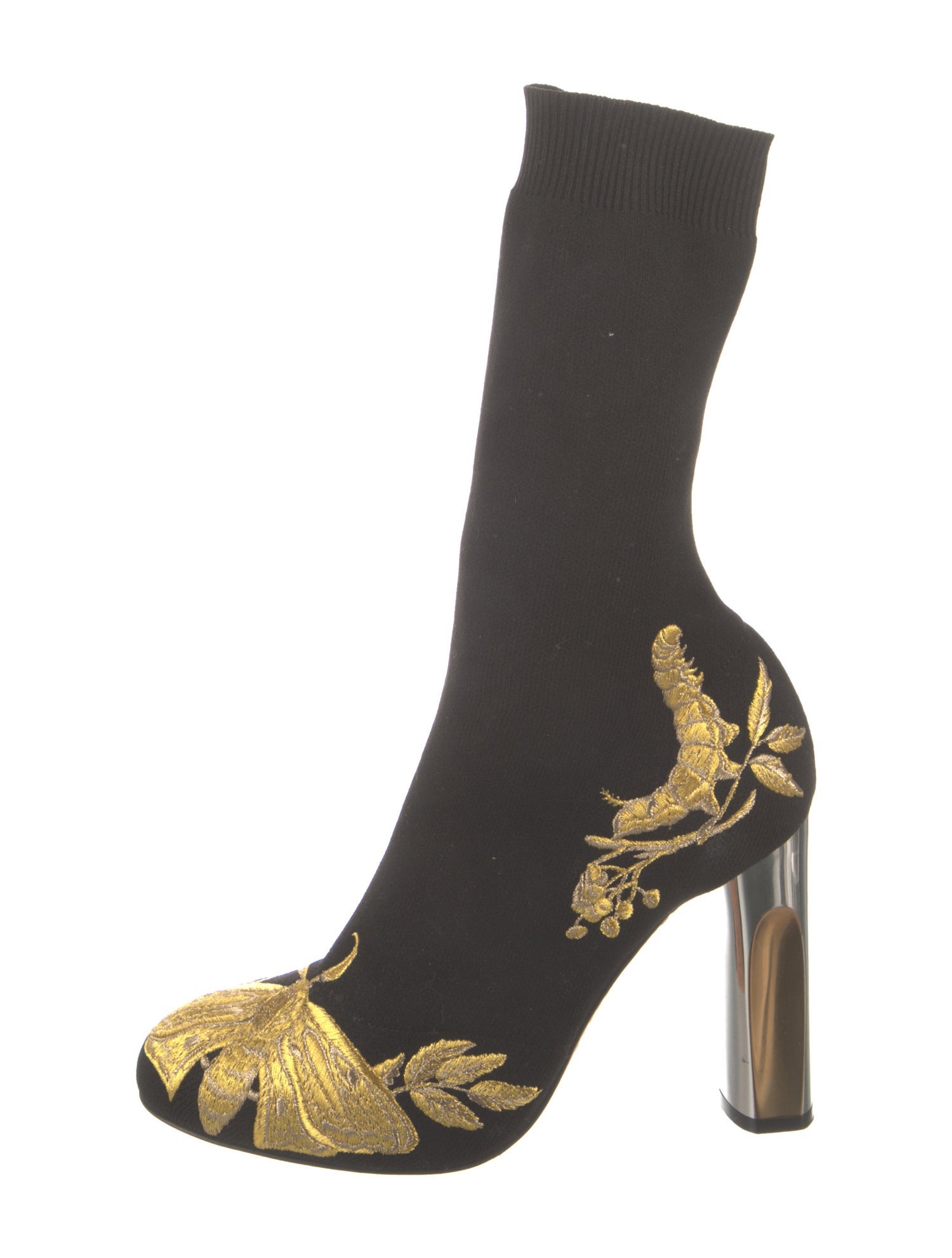 McQ Alexander McQueen Embroidered Accent Sock Boots