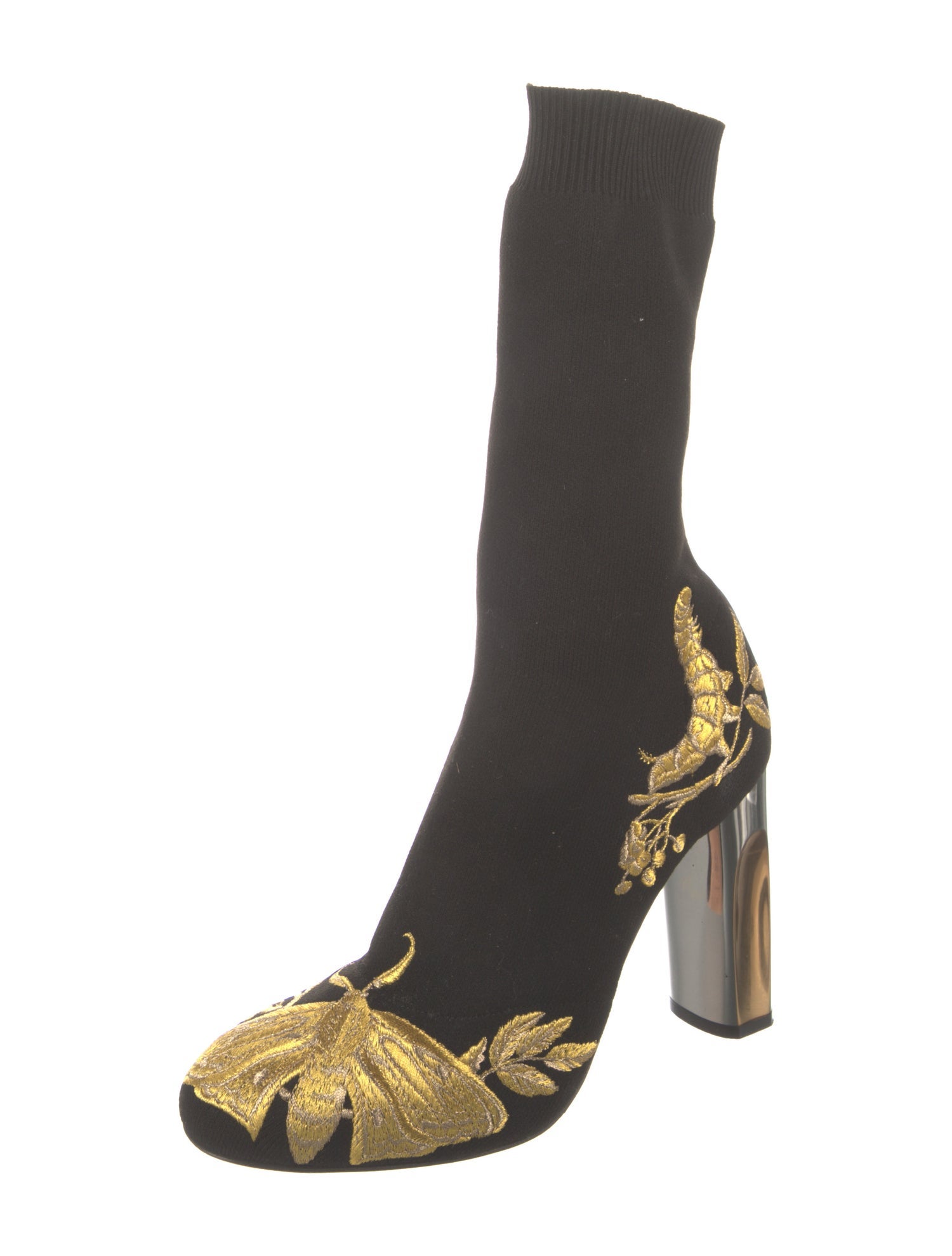 McQ Alexander McQueen Embroidered Accent Sock Boots