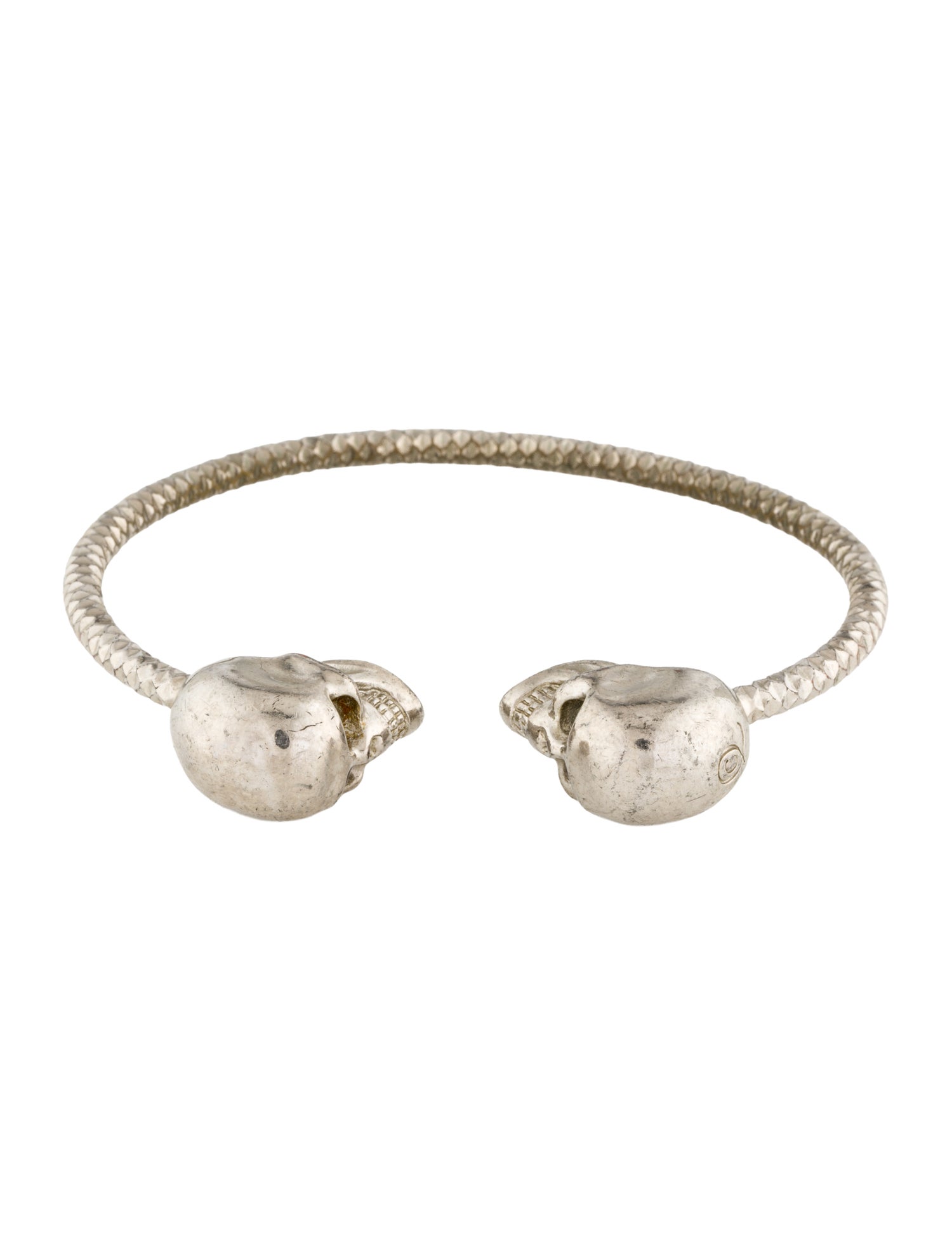 McQ Alexander McQueen Crystal Twin Skull Cuff