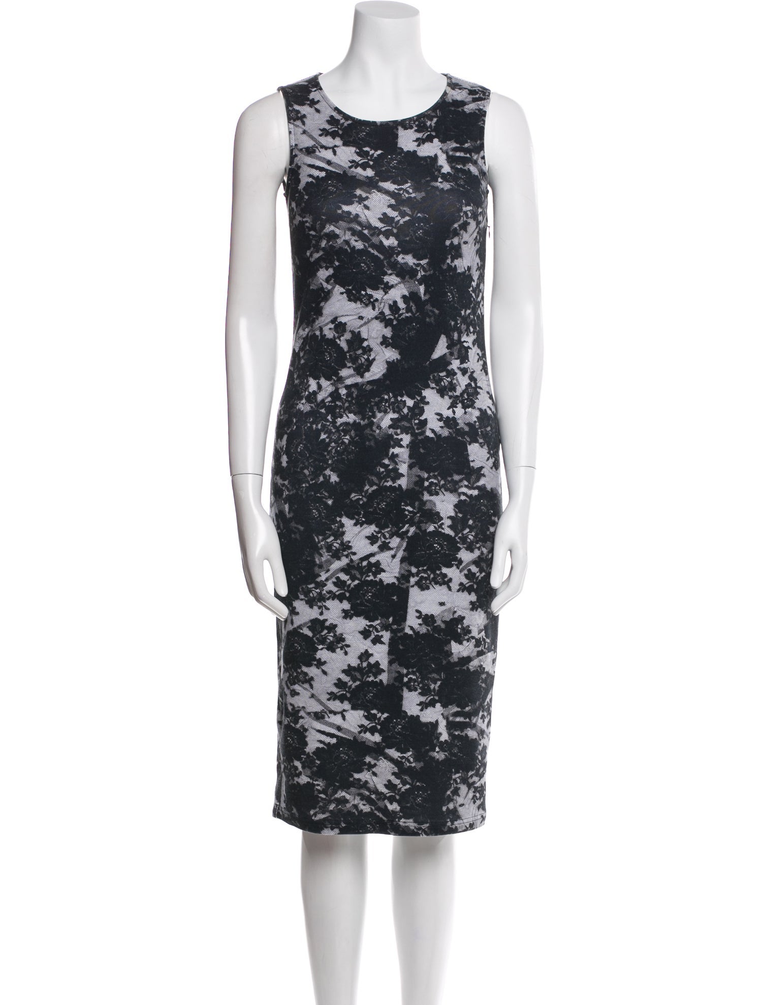 McQ Swallow Floral Print Knee-Length Dress