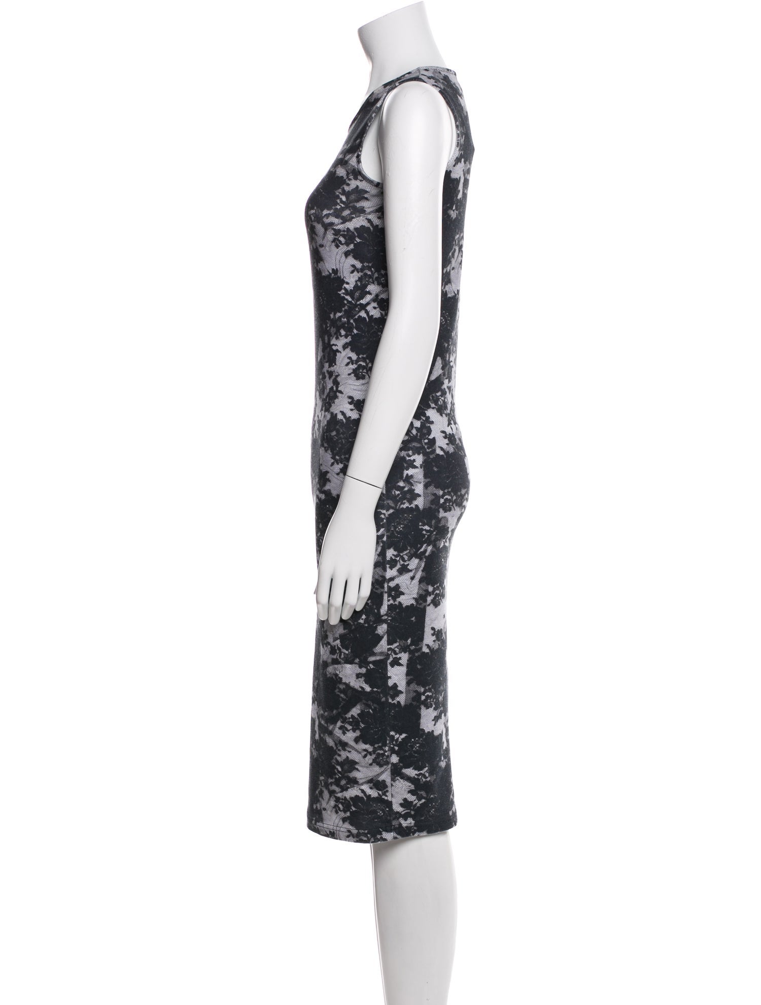 McQ Swallow Floral Print Knee-Length Dress