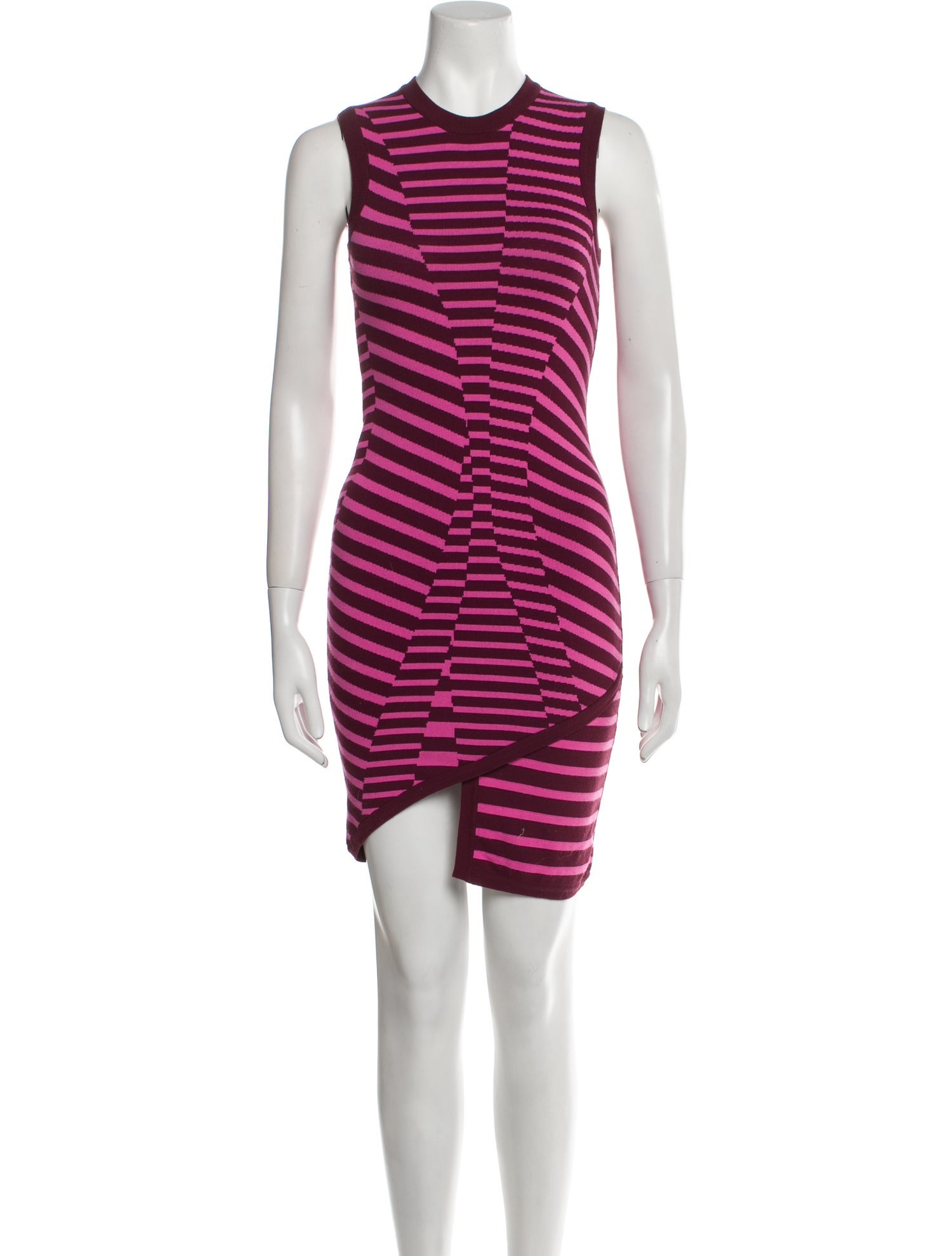 McQ Alexander McQueen Striped Mini Dress