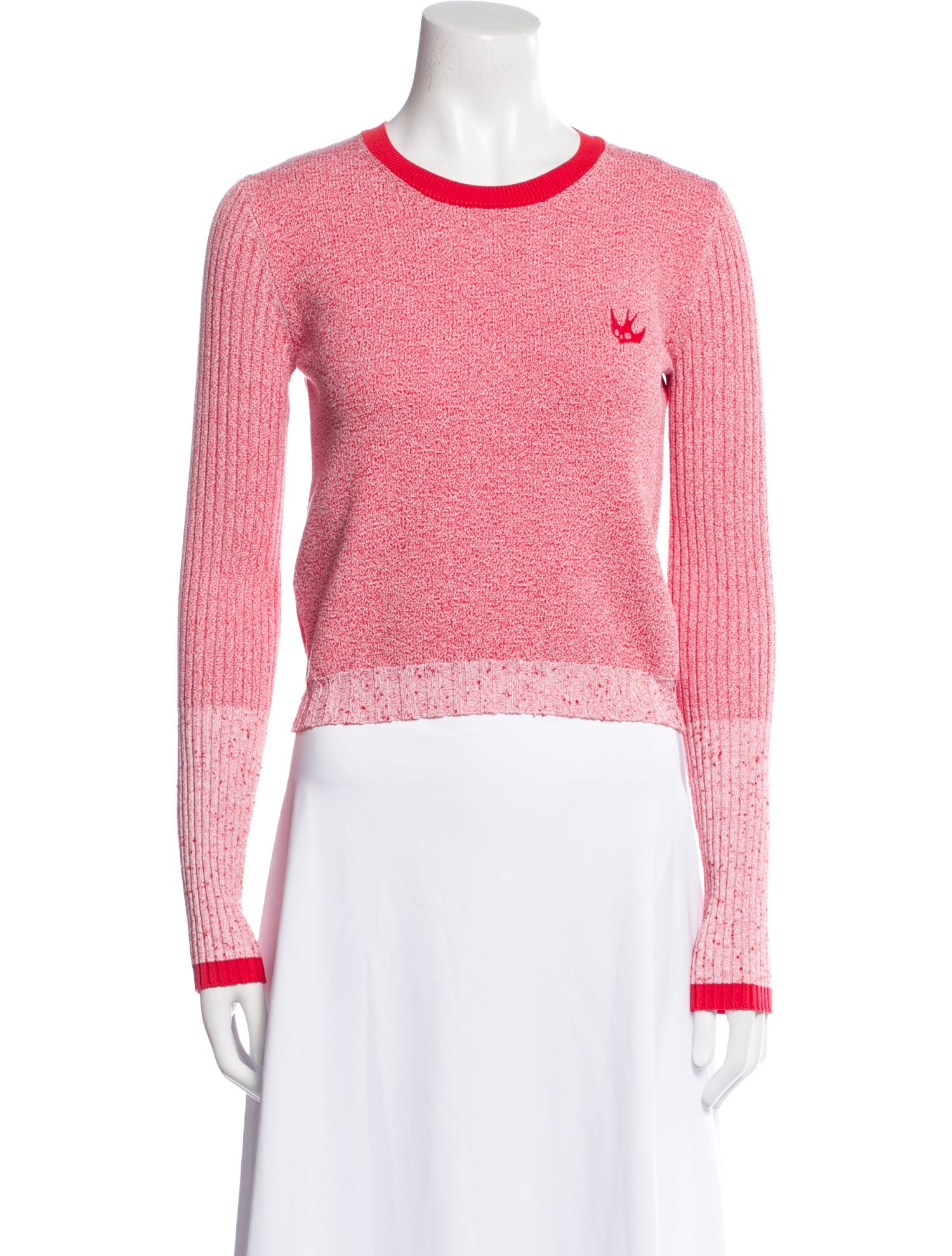 McQ Alexander McQueen Printed Crew Neck Crop Top w/ Tags