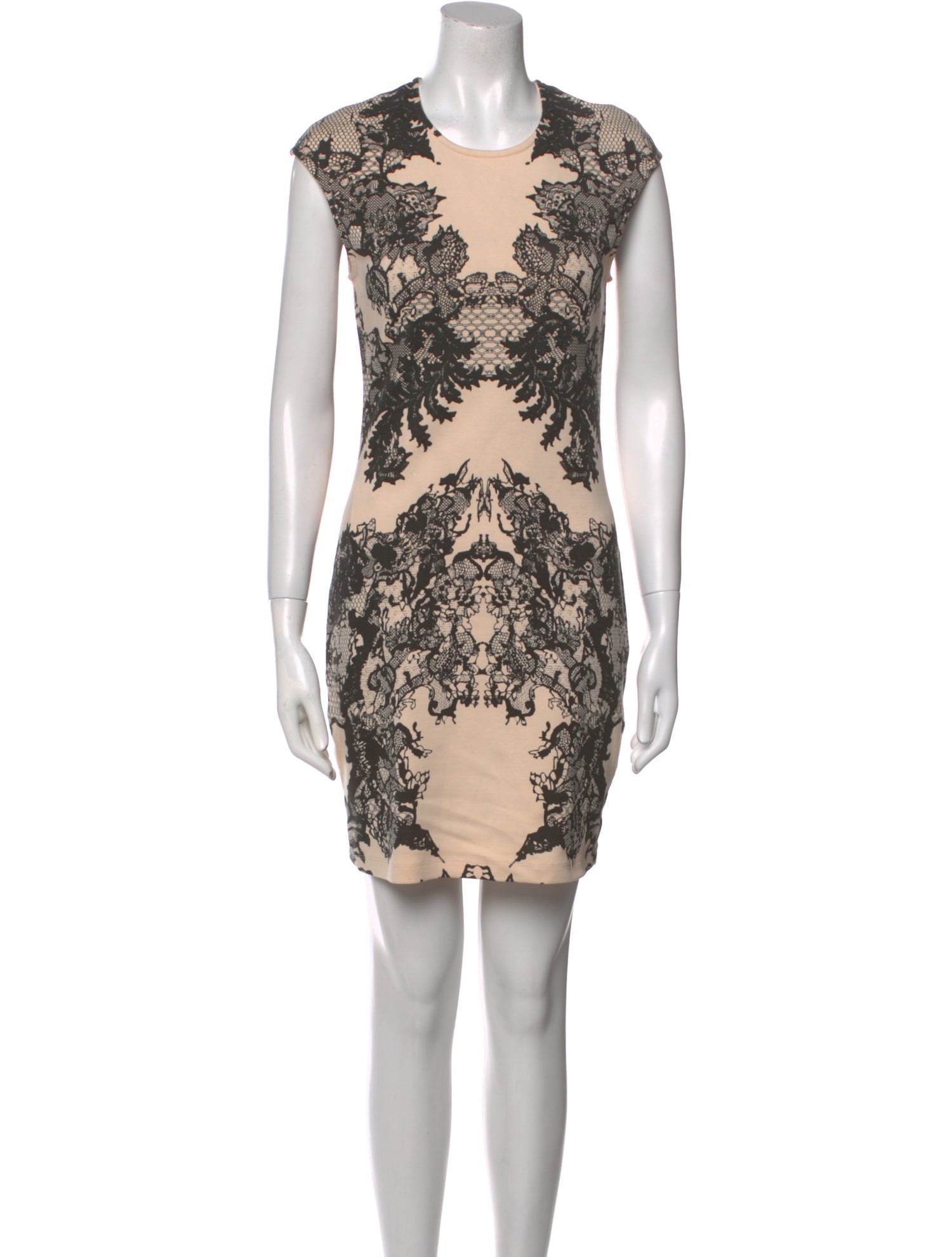 McQ Alexander McQueen Lace Pattern Mini Dress