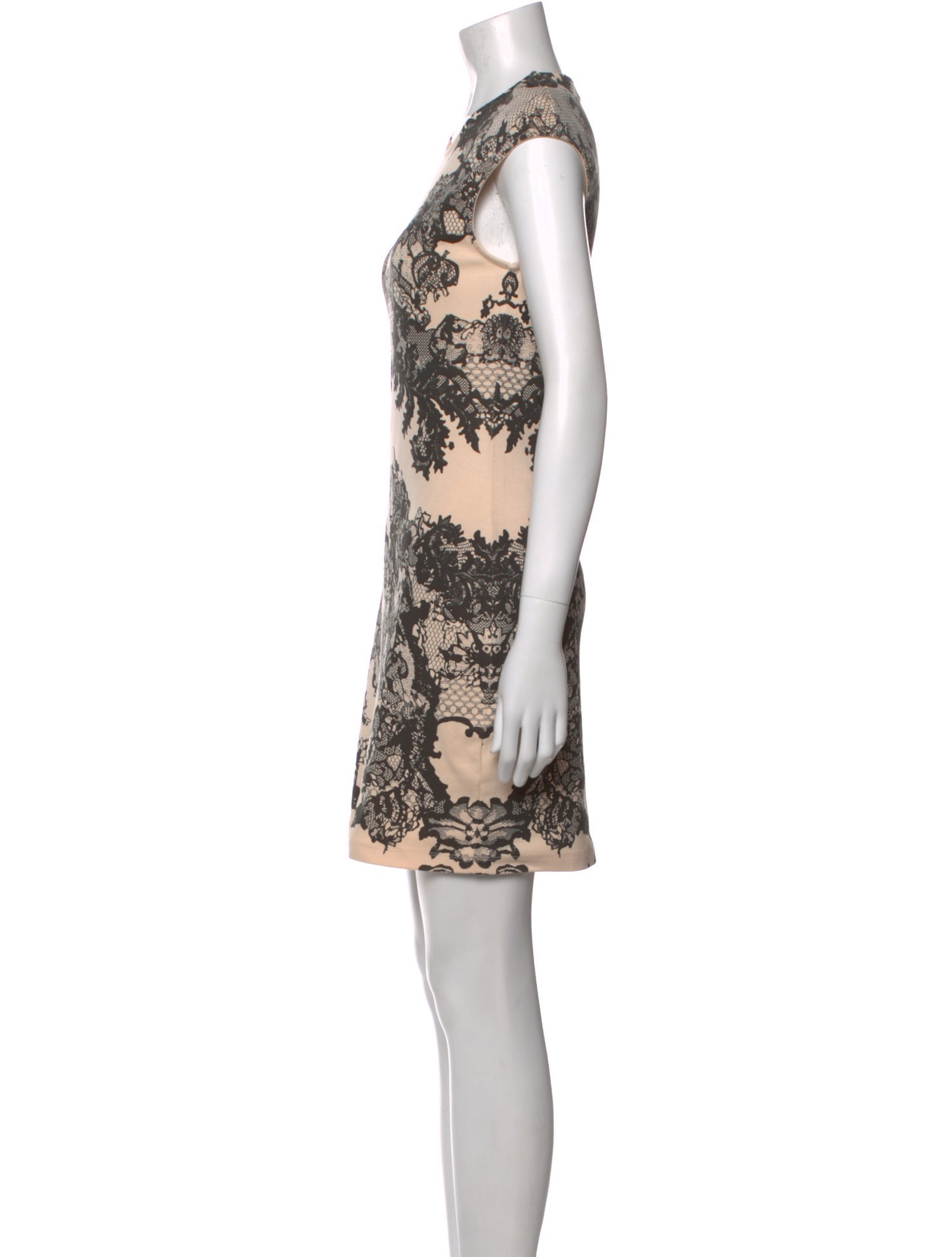 McQ Alexander McQueen Lace Pattern Mini Dress