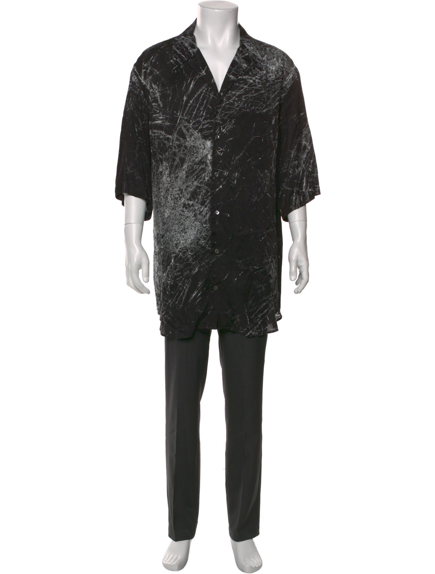 McQ Alexander McQueen Printed Three-Quarter Sleeve Shirt