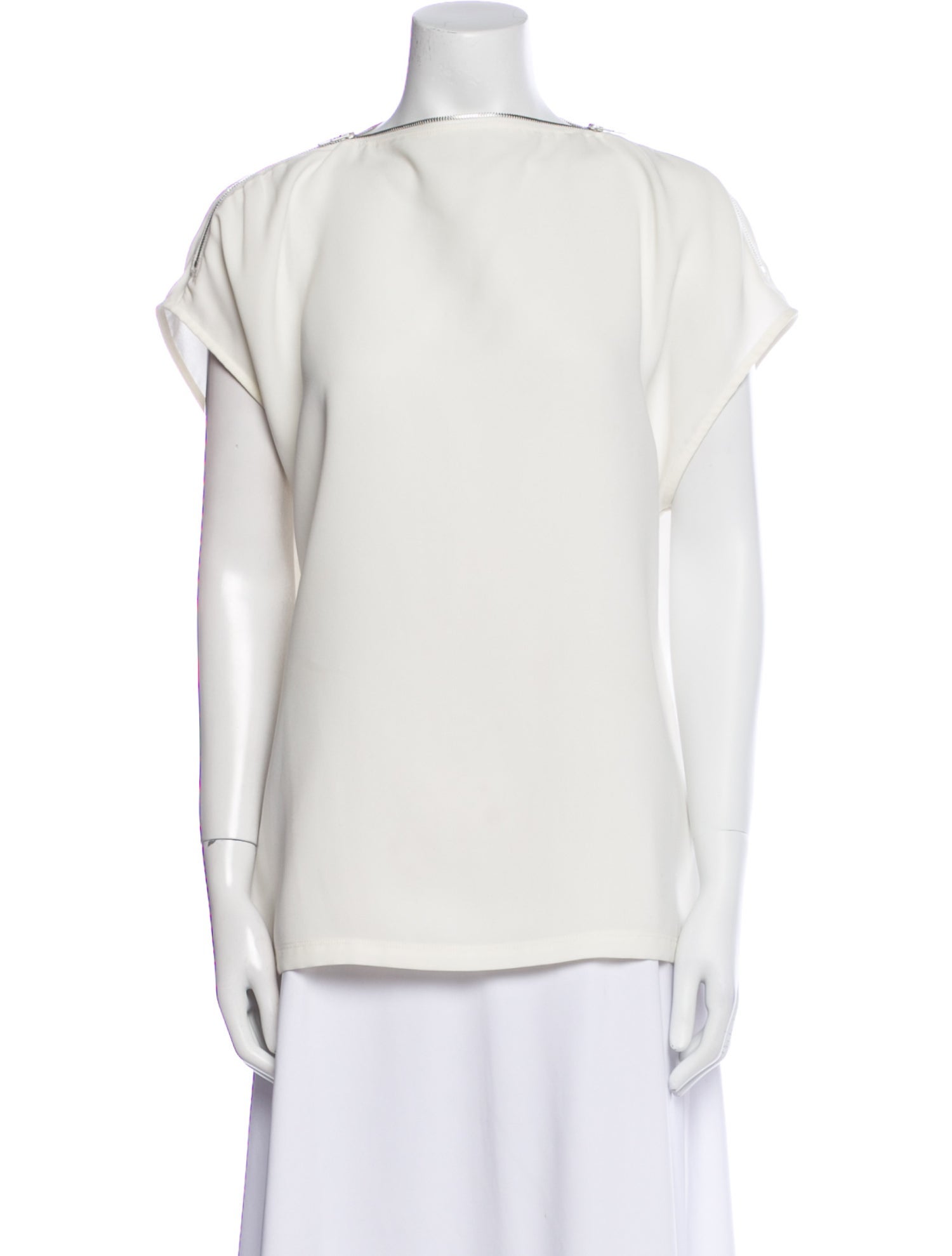 McQ Alexander McQueen 2014 Bateau Neckline Blouse