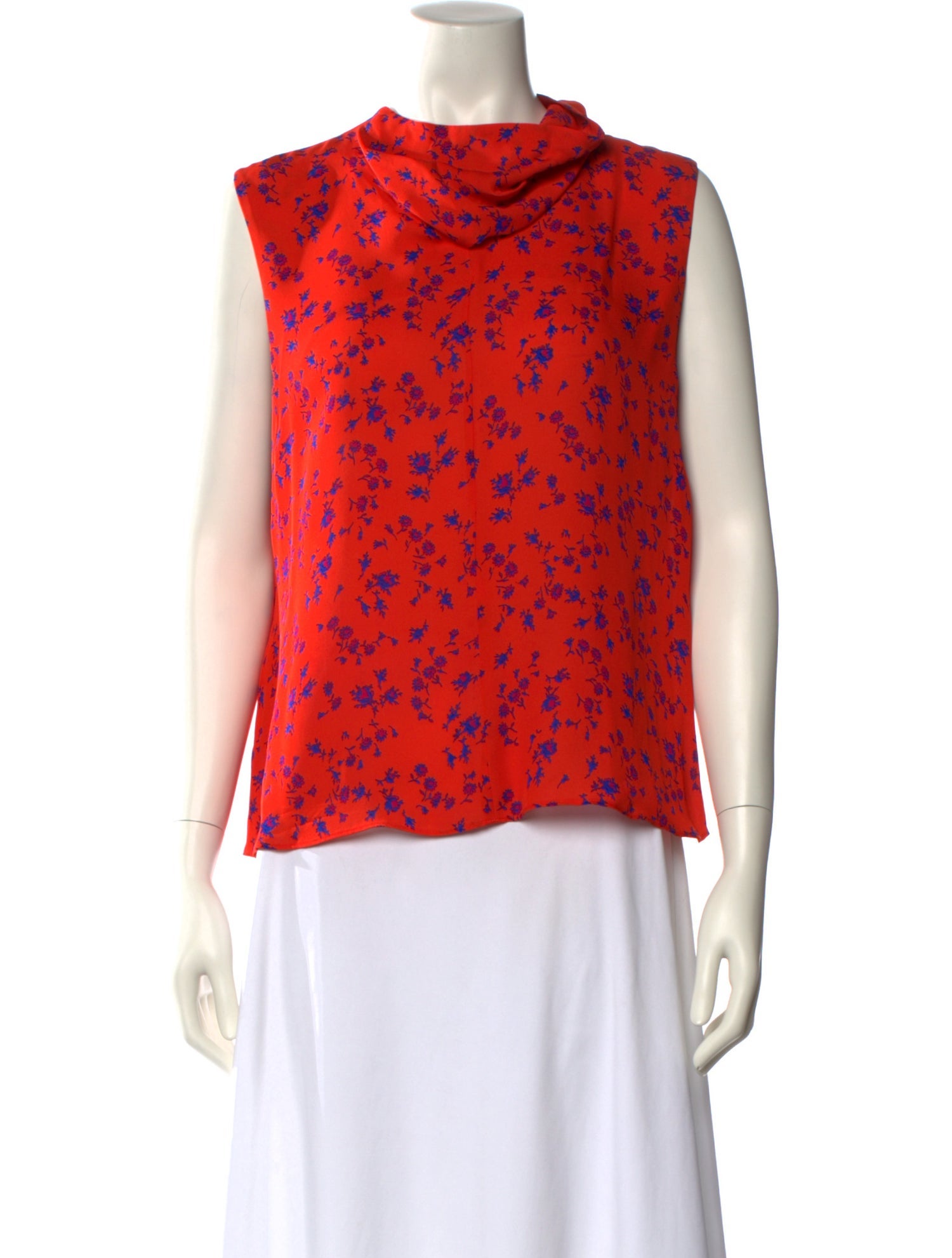 McQ Alexander McQueen Silk Floral Print Blouse