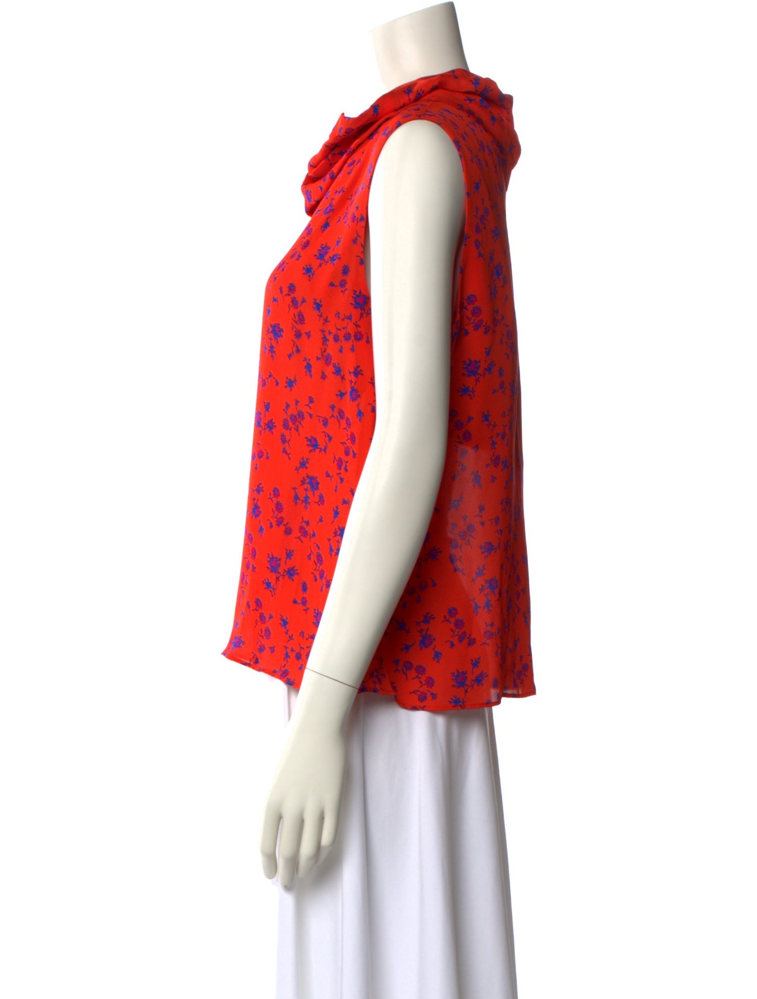 McQ Alexander McQueen Silk Floral Print Blouse