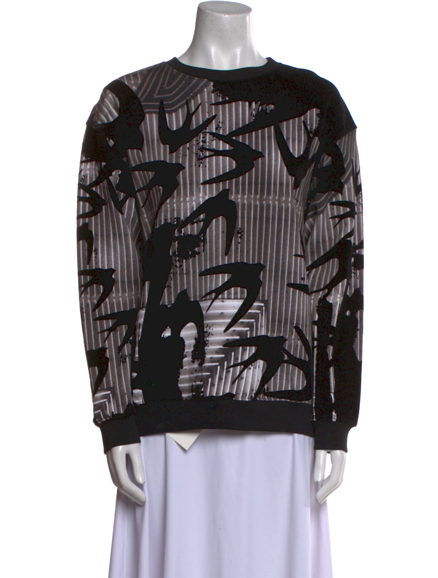 McQ Alexander McQueen Printed Bateau Neckline Sweatshirt